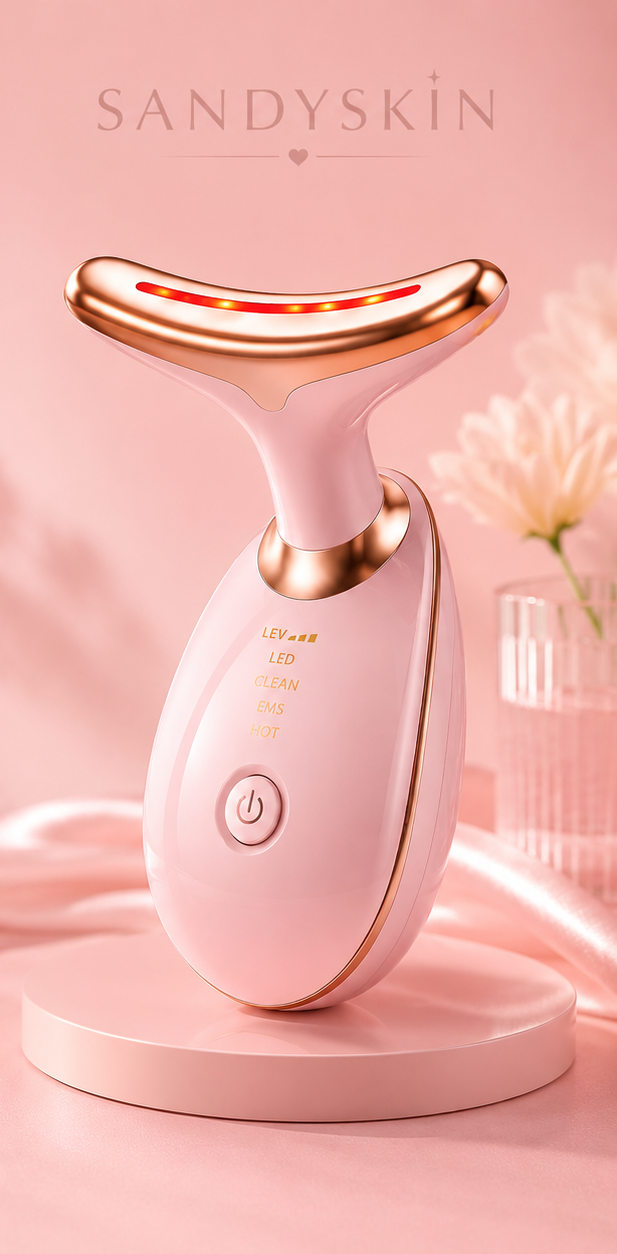 SandySkin™ Glow Sculptor – LED Light Therapy Facial Tool